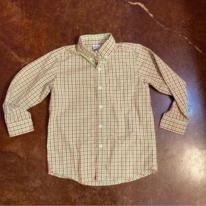 Boys Orient Express Christmas Plaid Button Front Shirt